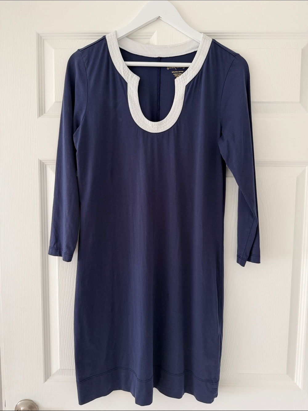 Lilly Pulitzer Navy Mini Dress with White Neckline